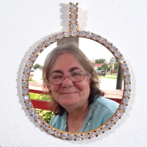 LARGE 3D CIRCLE CUSTOM PICTURE PENDANT sold by The GUU Shop