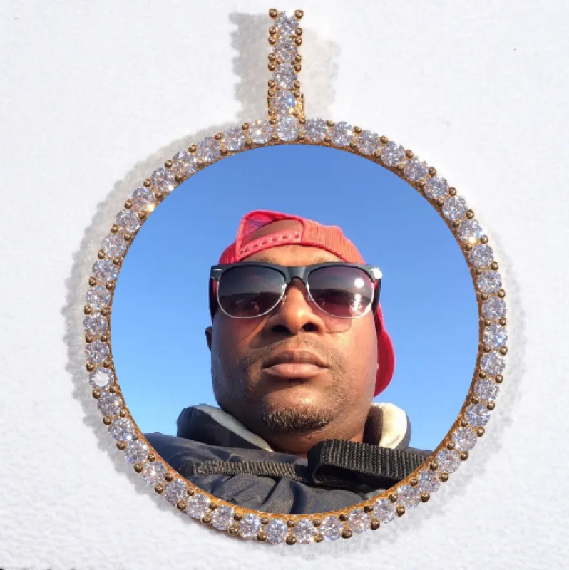 LARGE 3D CIRCLE CUSTOM PICTURE PENDANT sold by The GUU Shop