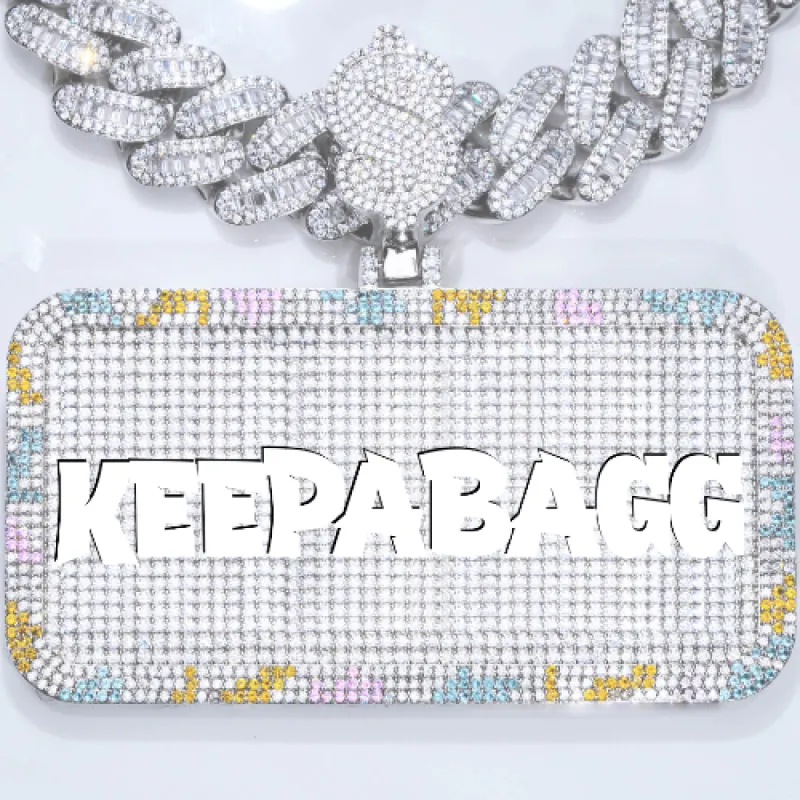 CUSTOM LETTER NECKLACE 3D COLORFUL SQUARE sold by The GUU Shop