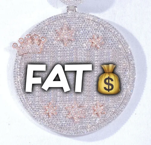 CUSTOM LETTER NECKLACE 3D BIG CROWN DISC sold by The GUU Shop