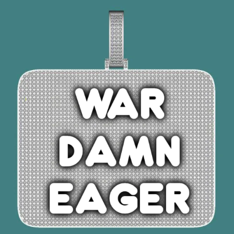 CUSTOM LETTER NECKLACE 3D BIG SQUARE sold by The GUU Shop