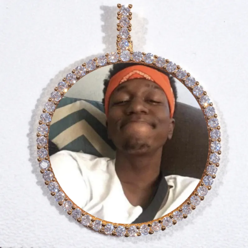 LARGE 3D CIRCLE CUSTOM PICTURE PENDANT sold by The GUU Shop