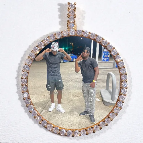 LARGE 3D CIRCLE CUSTOM PICTURE PENDANT sold by The GUU Shop