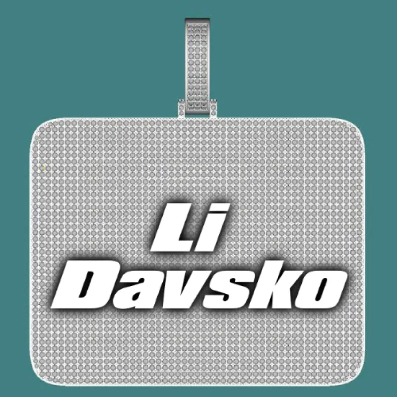 CUSTOM LETTER NECKLACE 3D BIG SQUARE sold by The GUU Shop