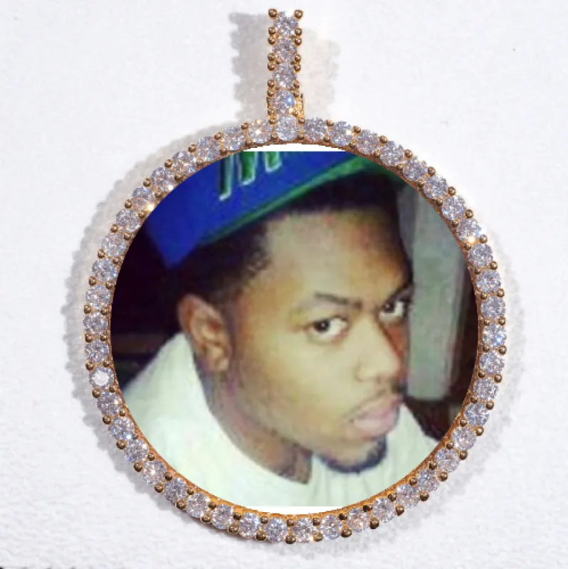 LARGE 3D CIRCLE CUSTOM PICTURE PENDANT sold by The GUU Shop