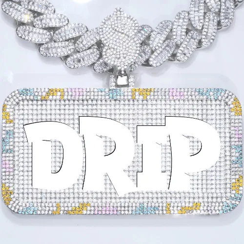 CUSTOM LETTER NECKLACE 3D COLORFUL SQUARE sold by The GUU Shop