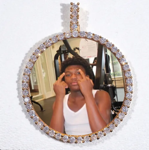 LARGE 3D CIRCLE CUSTOM PICTURE PENDANT sold by The GUU Shop