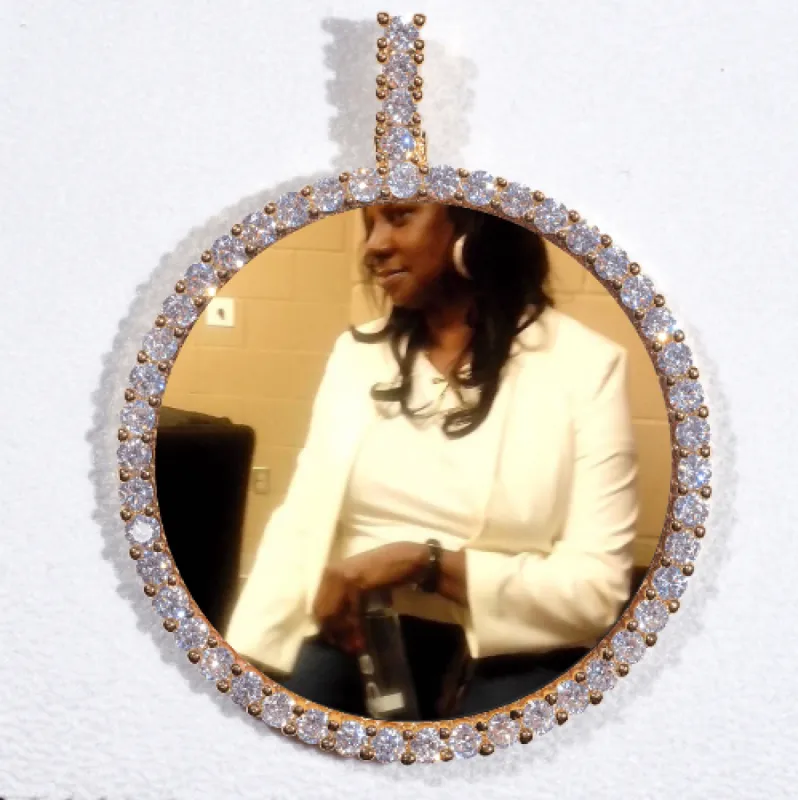 LARGE 3D CIRCLE CUSTOM PICTURE PENDANT sold by The GUU Shop