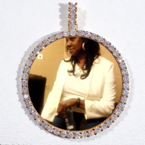 LARGE 3D CIRCLE CUSTOM PICTURE PENDANT sold by The GUU Shop