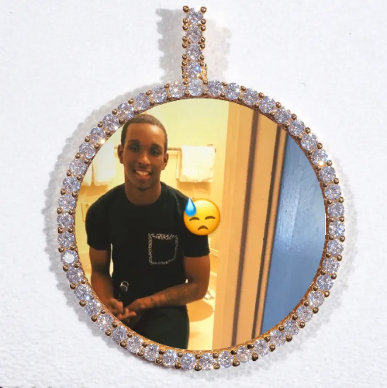 LARGE 3D CIRCLE CUSTOM PICTURE PENDANT made by The GUU Shop