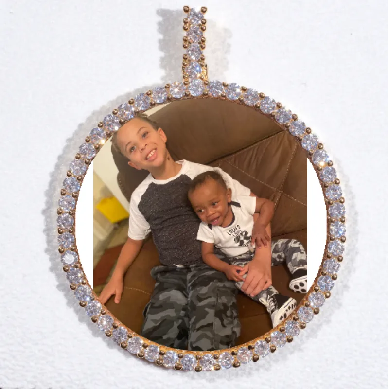 LARGE 3D CIRCLE CUSTOM PICTURE PENDANT sold by The GUU Shop