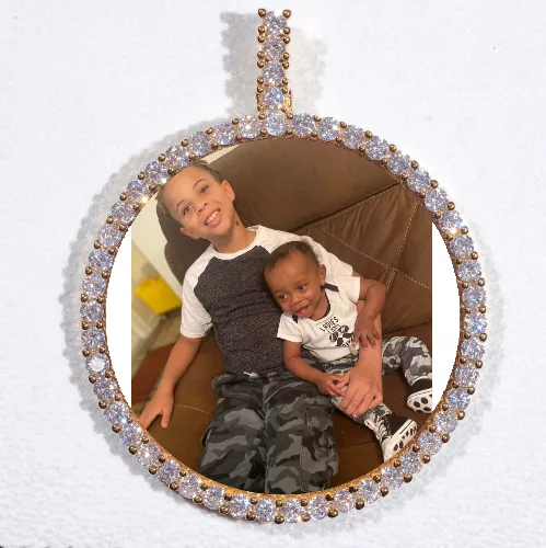 LARGE 3D CIRCLE CUSTOM PICTURE PENDANT sold by The GUU Shop