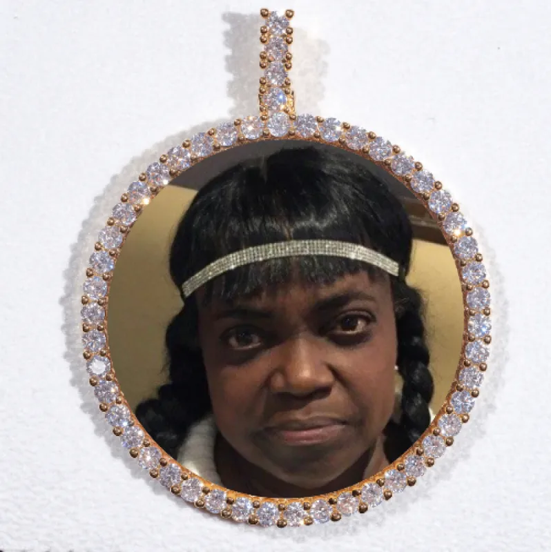 LARGE 3D CIRCLE CUSTOM PICTURE PENDANT sold by The GUU Shop