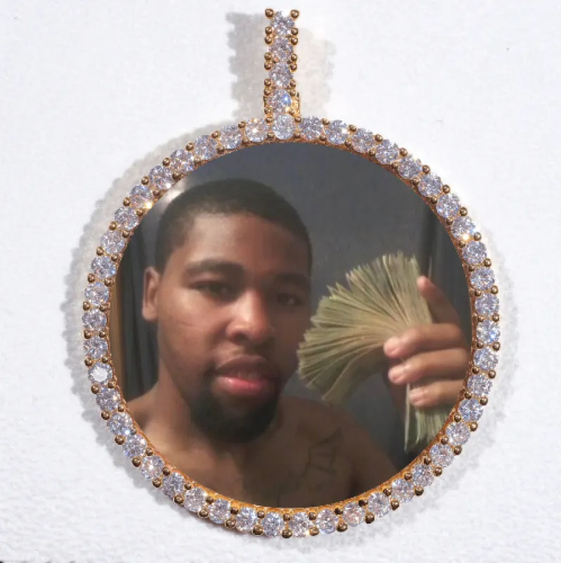 LARGE 3D CIRCLE CUSTOM PICTURE PENDANT sold by The GUU Shop