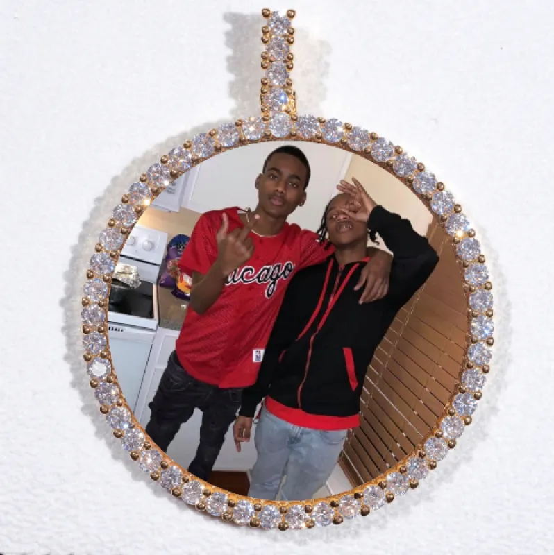 LARGE 3D CIRCLE CUSTOM PICTURE PENDANT sold by The GUU Shop