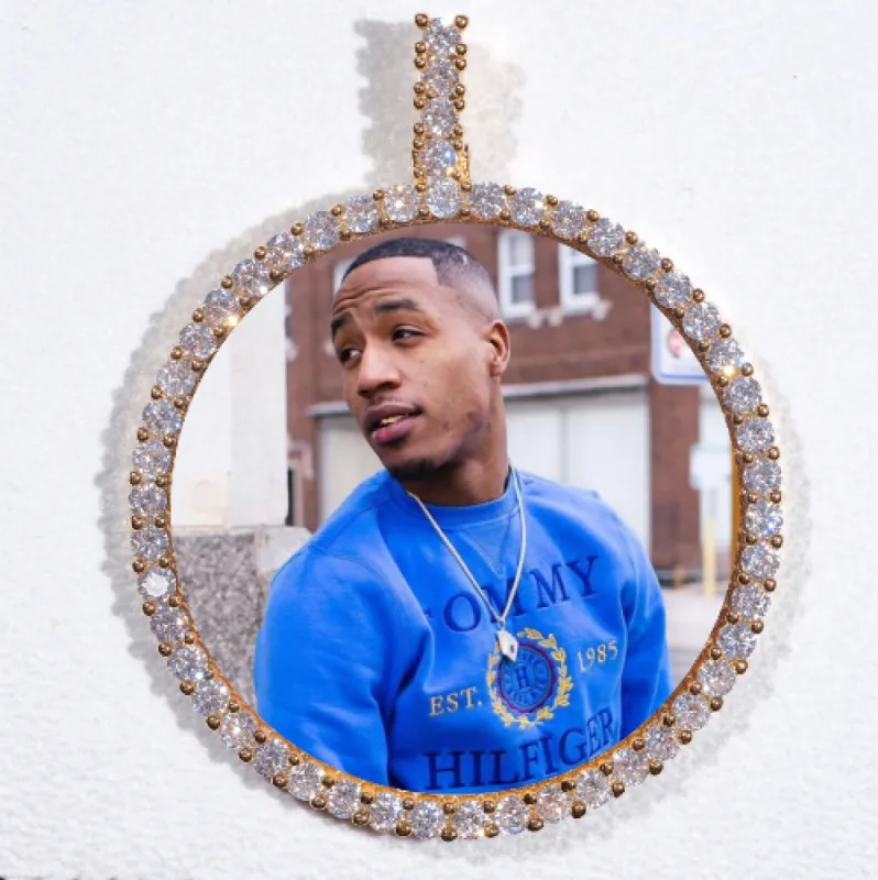 LARGE 3D CIRCLE CUSTOM PICTURE PENDANT sold by The GUU Shop