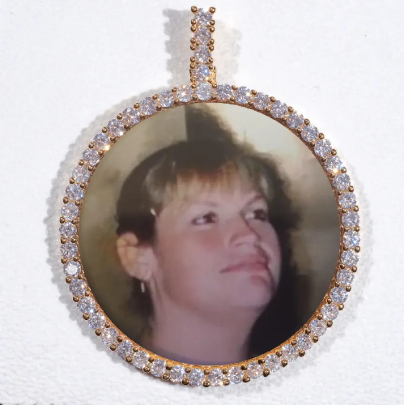 LARGE 3D CIRCLE CUSTOM PICTURE PENDANT sold by The GUU Shop