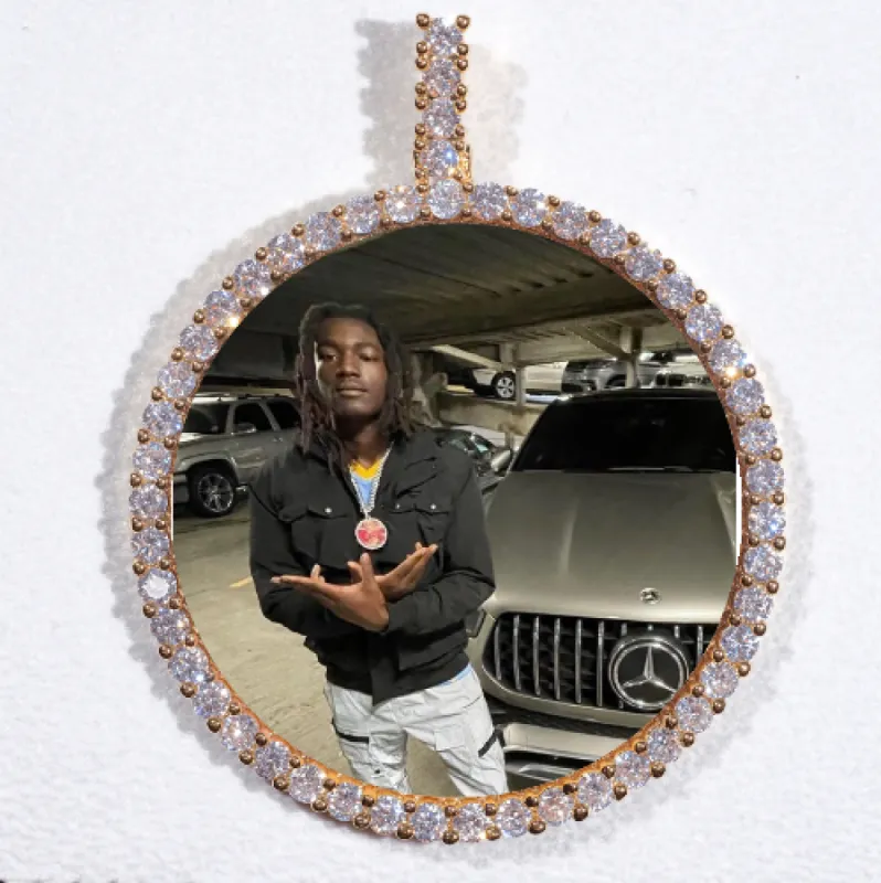 LARGE 3D CIRCLE CUSTOM PICTURE PENDANT sold by The GUU Shop