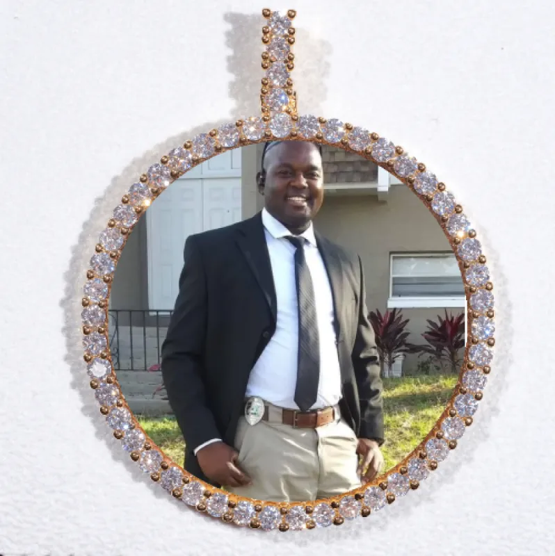 LARGE 3D CIRCLE CUSTOM PICTURE PENDANT sold by The GUU Shop