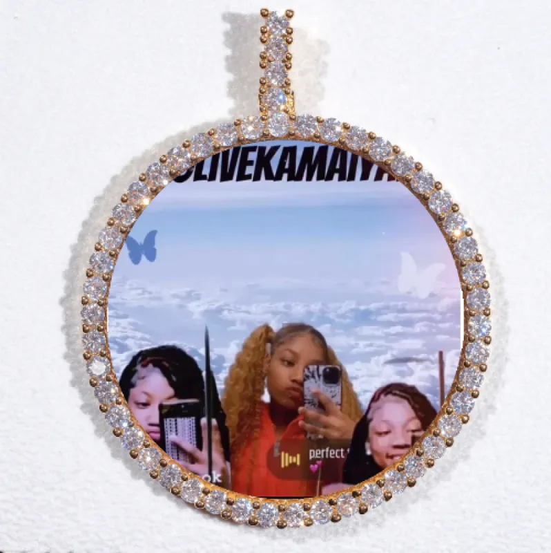 LARGE 3D CIRCLE CUSTOM PICTURE PENDANT sold by The GUU Shop