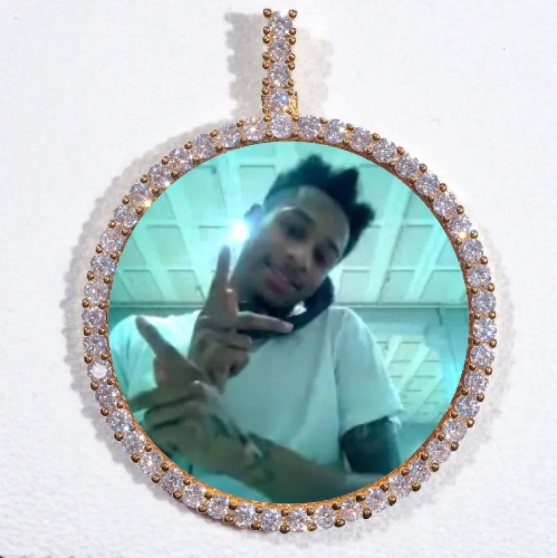 LARGE 3D CIRCLE CUSTOM PICTURE PENDANT sold by The GUU Shop