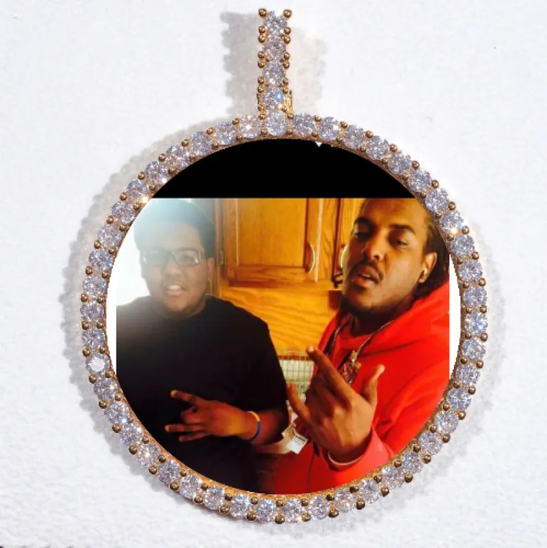 LARGE 3D CIRCLE CUSTOM PICTURE PENDANT sold by The GUU Shop