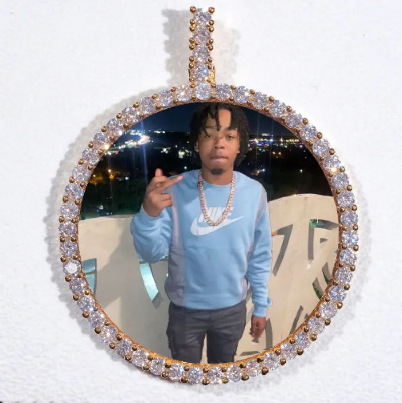 LARGE 3D CIRCLE CUSTOM PICTURE PENDANT sold by The GUU Shop