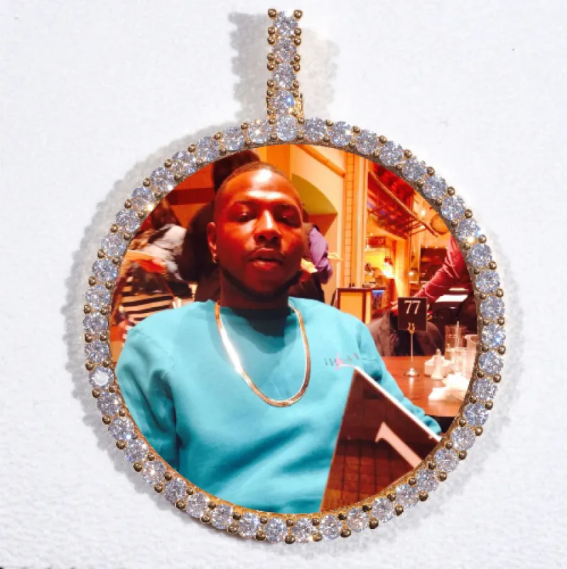 LARGE 3D CIRCLE CUSTOM PICTURE PENDANT sold by The GUU Shop