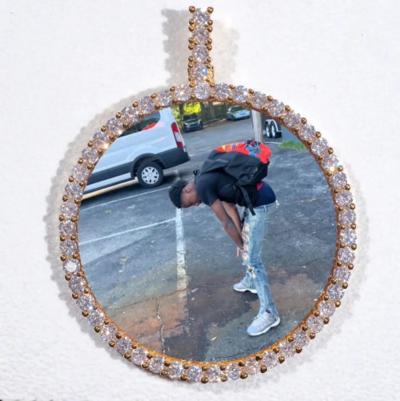 LARGE 3D CIRCLE CUSTOM PICTURE PENDANT sold by The GUU Shop