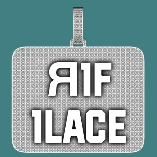 CUSTOM LETTER NECKLACE 3D BIG SQUARE sold by The GUU Shop