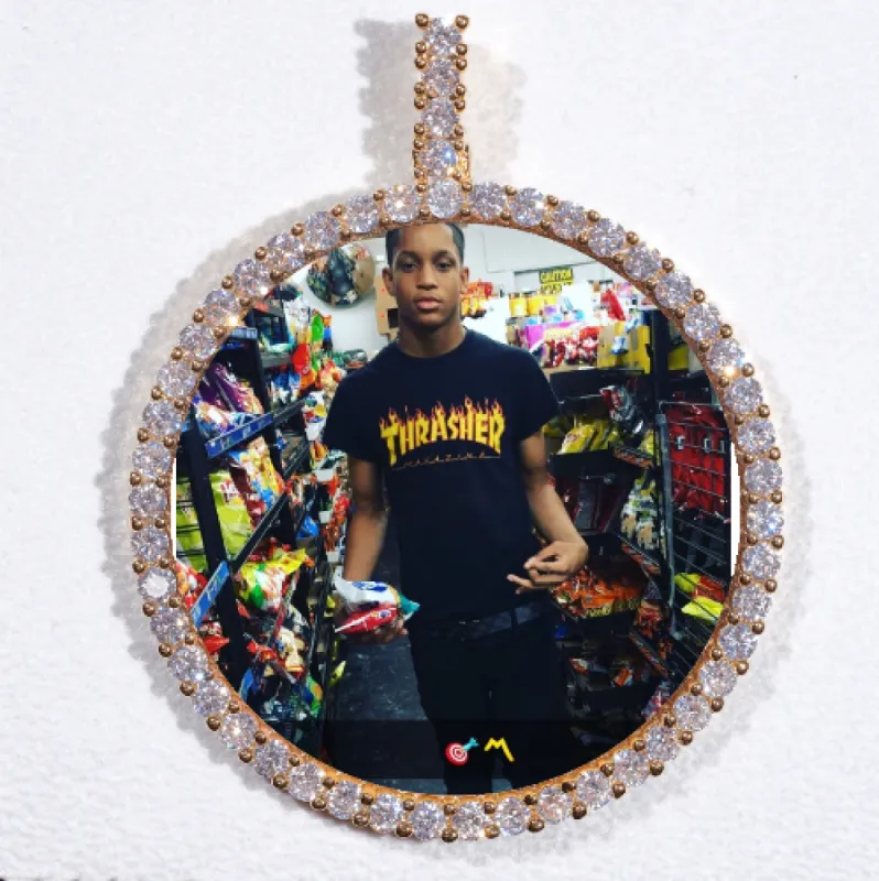 LARGE 3D CIRCLE CUSTOM PICTURE PENDANT sold by The GUU Shop