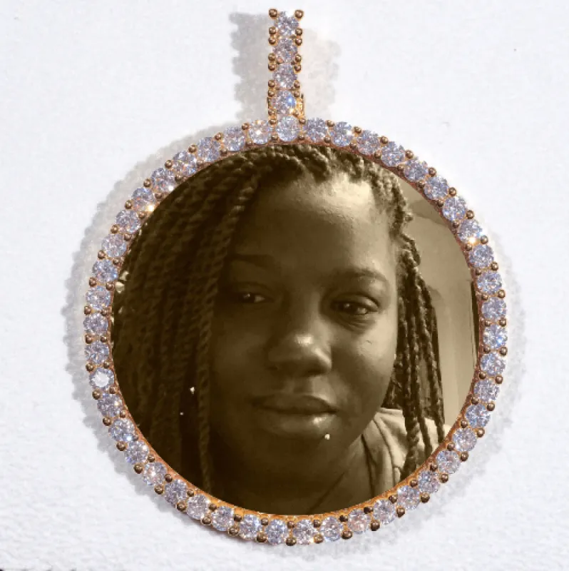 LARGE 3D CIRCLE CUSTOM PICTURE PENDANT sold by The GUU Shop