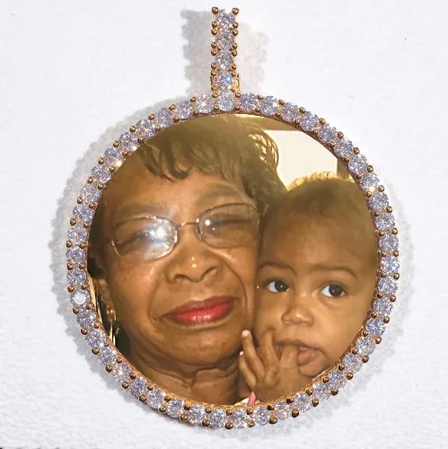 LARGE 3D CIRCLE CUSTOM PICTURE PENDANT sold by The GUU Shop