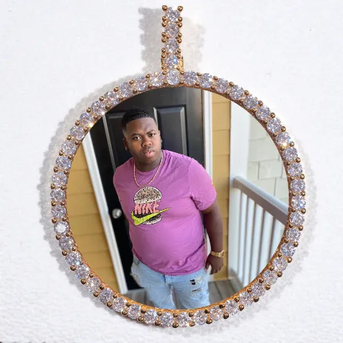 LARGE 3D CIRCLE CUSTOM PICTURE PENDANT sold by The GUU Shop