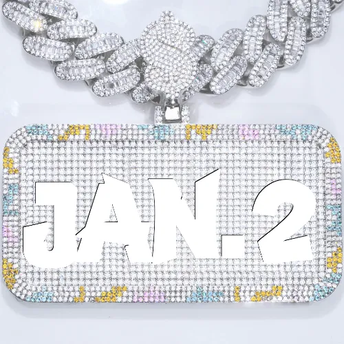 CUSTOM LETTER NECKLACE 3D COLORFUL SQUARE sold by The GUU Shop