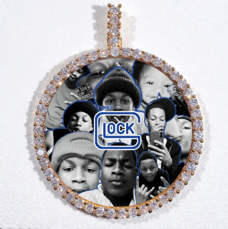 LARGE 3D CIRCLE CUSTOM PICTURE PENDANT sold by The GUU Shop