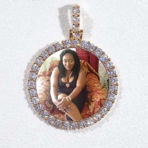 3D CIRCLE CUSTOM PICTURE PENDANT SMALL SIZE sold by The GUU Shop