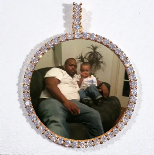 LARGE 3D CIRCLE CUSTOM PICTURE PENDANT sold by The GUU Shop