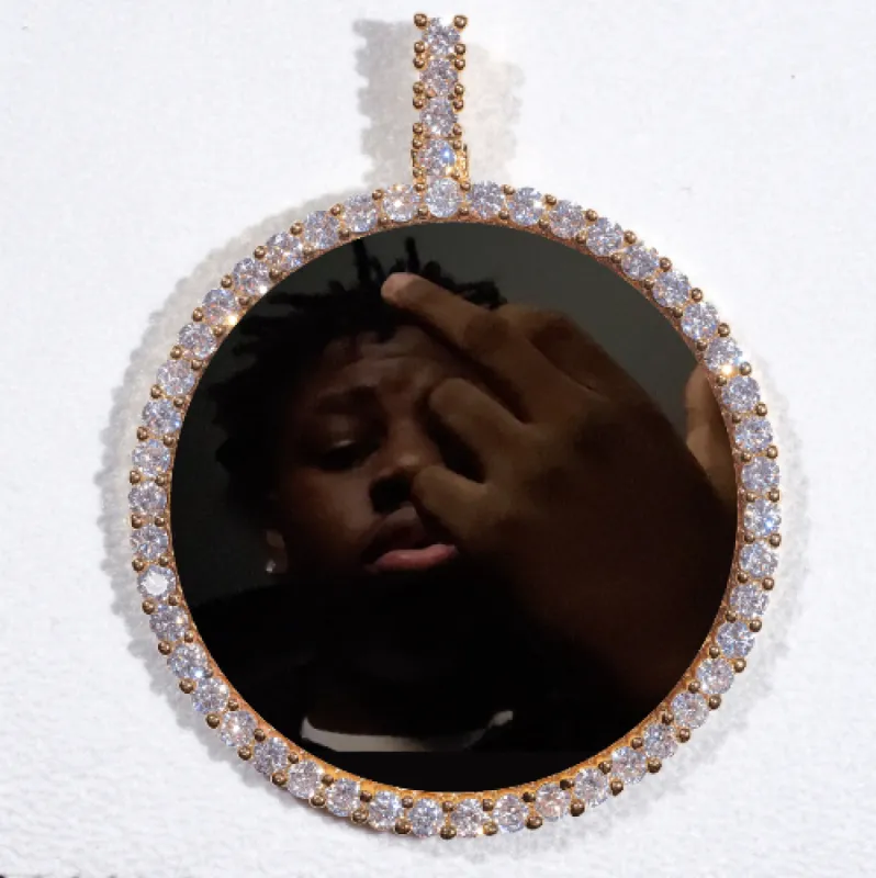 LARGE 3D CIRCLE CUSTOM PICTURE PENDANT sold by The GUU Shop