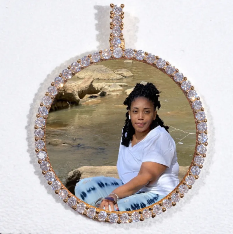 LARGE 3D CIRCLE CUSTOM PICTURE PENDANT sold by The GUU Shop