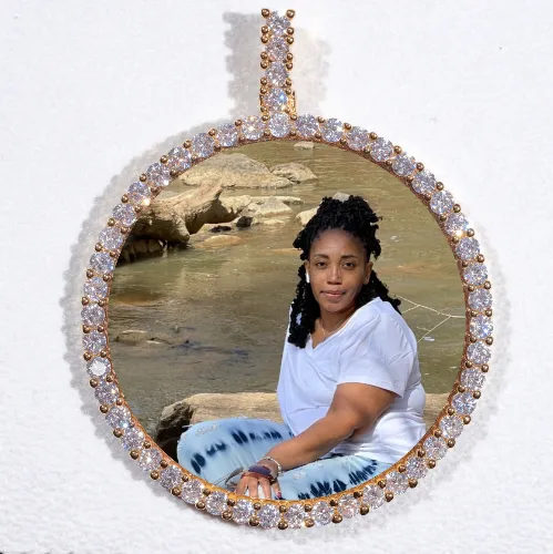 LARGE 3D CIRCLE CUSTOM PICTURE PENDANT sold by The GUU Shop