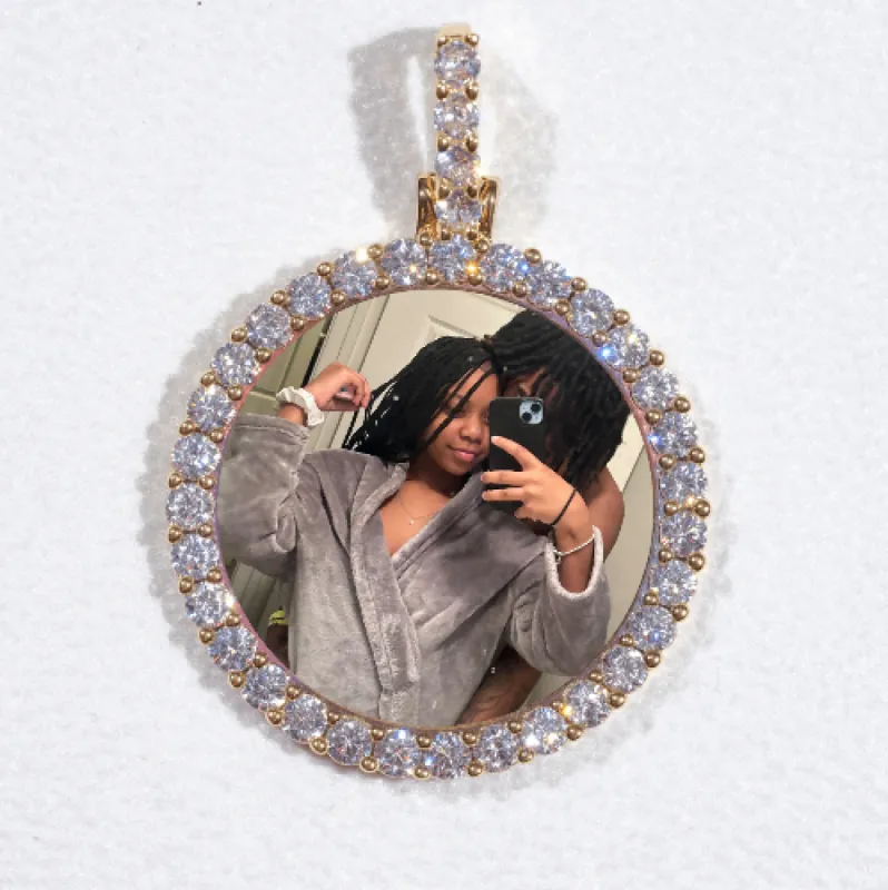 3D CIRCLE CUSTOM PICTURE PENDANT SMALL SIZE sold by The GUU Shop