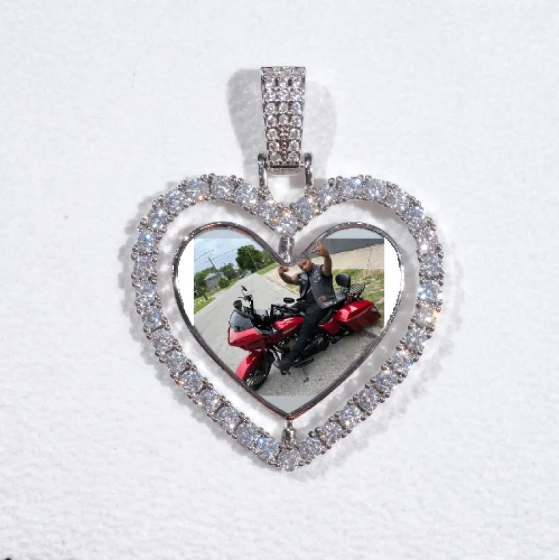 3D Spinning 2-Faced Heart Custom Picture Pendant sold by The GUU Shop