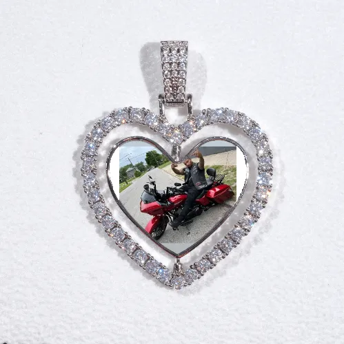 3D Spinning 2-Faced Heart Custom Picture Pendant sold by The GUU Shop