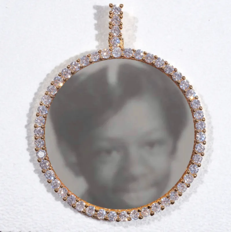 LARGE 3D CIRCLE CUSTOM PICTURE PENDANT sold by The GUU Shop