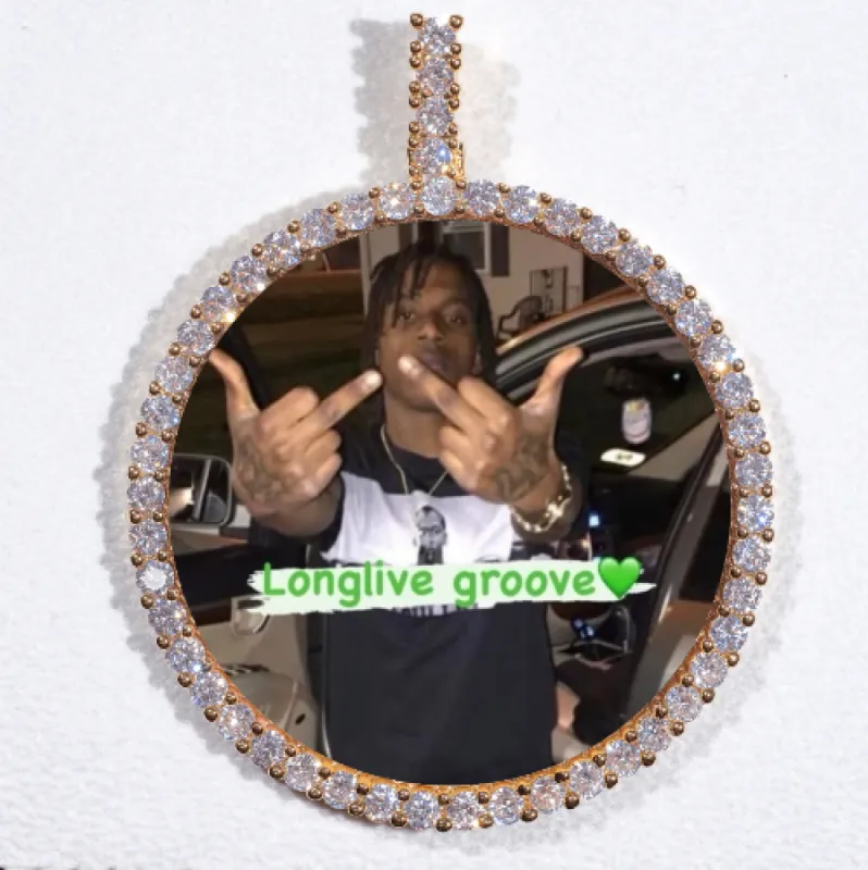 LARGE 3D CIRCLE CUSTOM PICTURE PENDANT sold by The GUU Shop