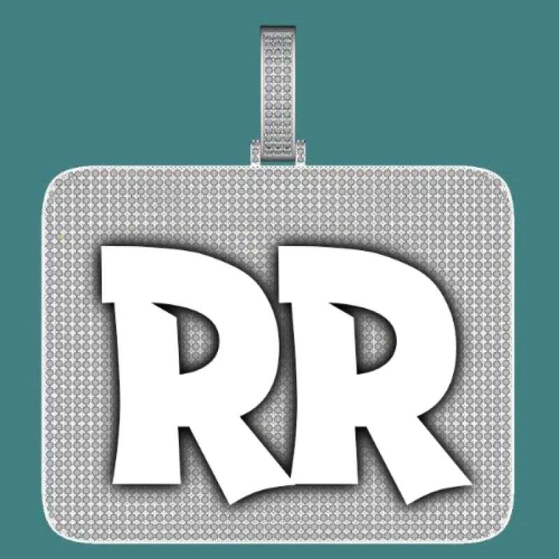 CUSTOM LETTER NECKLACE 3D BIG SQUARE sold by The GUU Shop