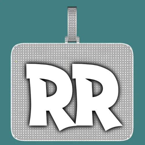 CUSTOM LETTER NECKLACE 3D BIG SQUARE sold by The GUU Shop