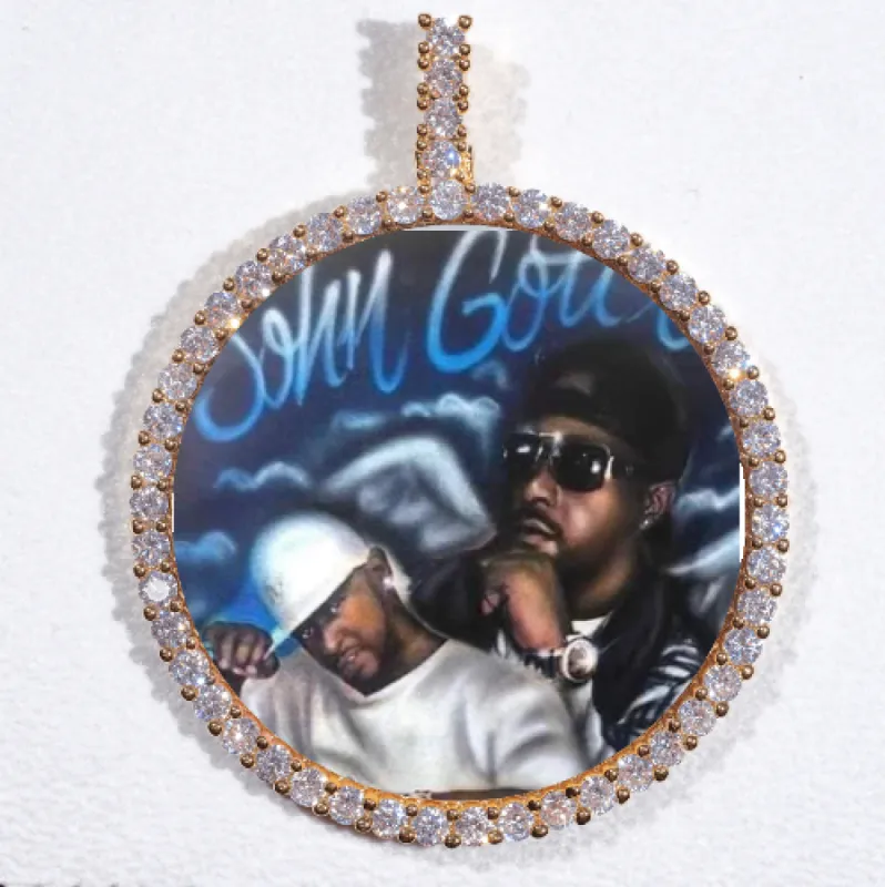 LARGE 3D CIRCLE CUSTOM PICTURE PENDANT sold by The GUU Shop