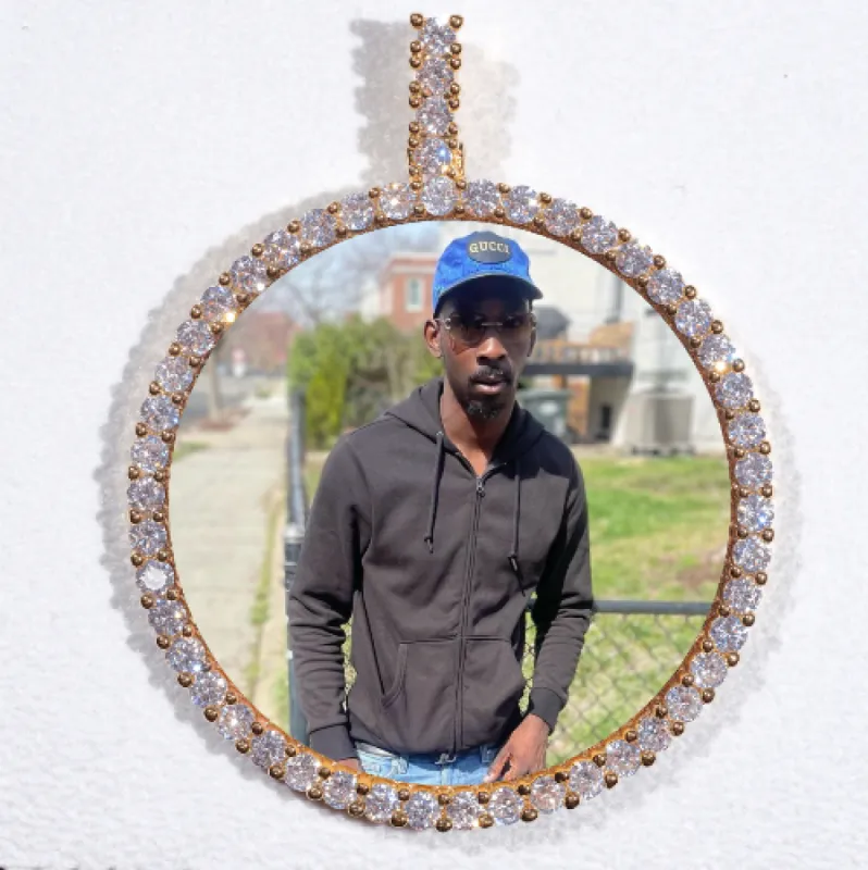 LARGE 3D CIRCLE CUSTOM PICTURE PENDANT sold by The GUU Shop